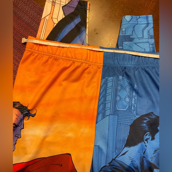 NWOT DC Comic Ladies Women's Superman Print Polyester Blend Stretchy Leggings L - Picture 11 of 13